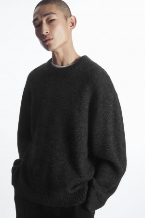 Pánské Svetry COS Oversized Alpaca-Blend Černé | FVDU-83294