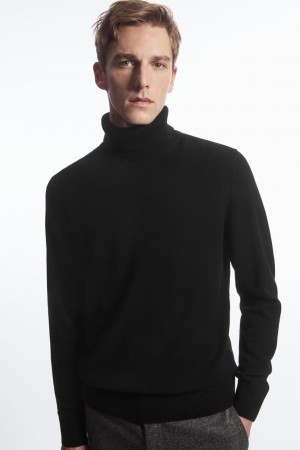 Pánské Svetry COS Vlna-Cashmere Turtleneck Černé | CUHB-85143