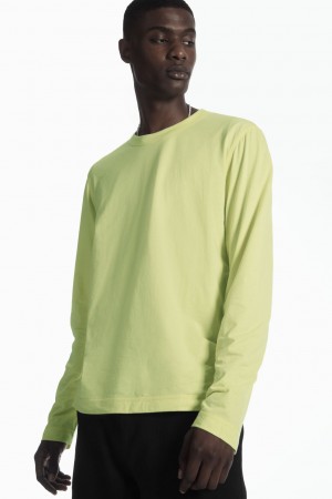 Pánské Tričko COS Lehké Long-Sleeved Světle Žluté | JGHW-53618