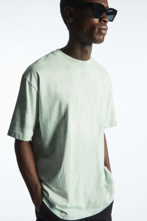 Pánské Tričko COS Oversized-Dye Světle Zelene Bílé | DGIZ-12908
