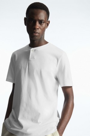 Pánské Tričko COS Regular-Fit Baseball Bílé | VOFU-43218
