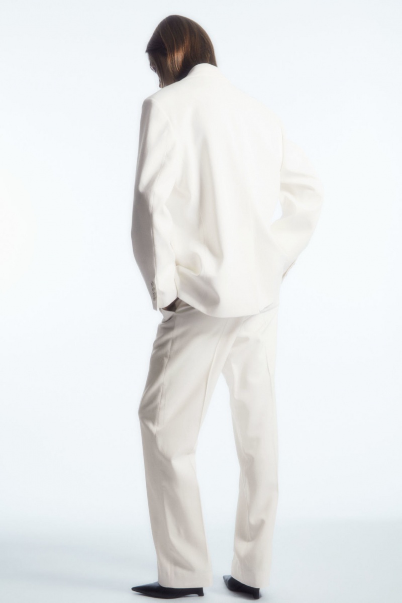 Dámské Blejzr COS Oversized Crepe Bílé | YETZ-67253
