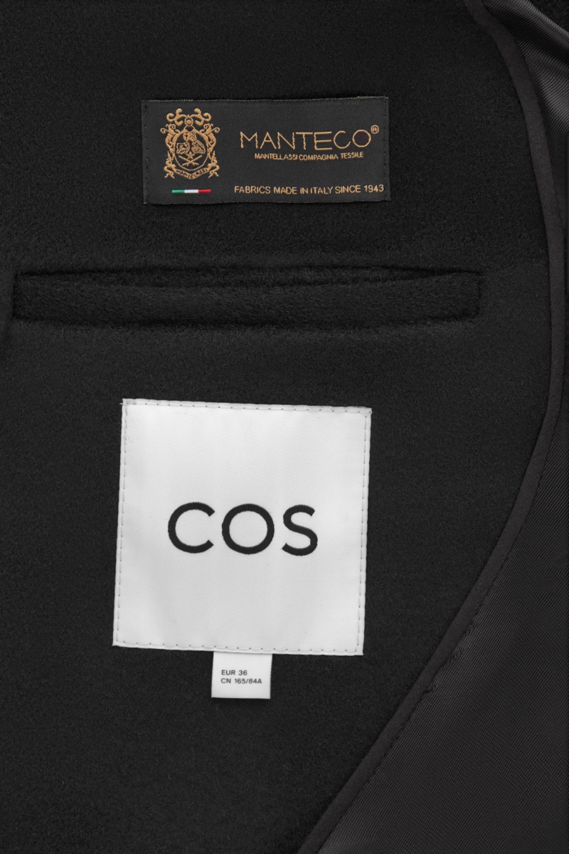 Dámské Blejzr COS Relaxed-Fit Single-Breasted Vlna Černé | ZKSE-86705