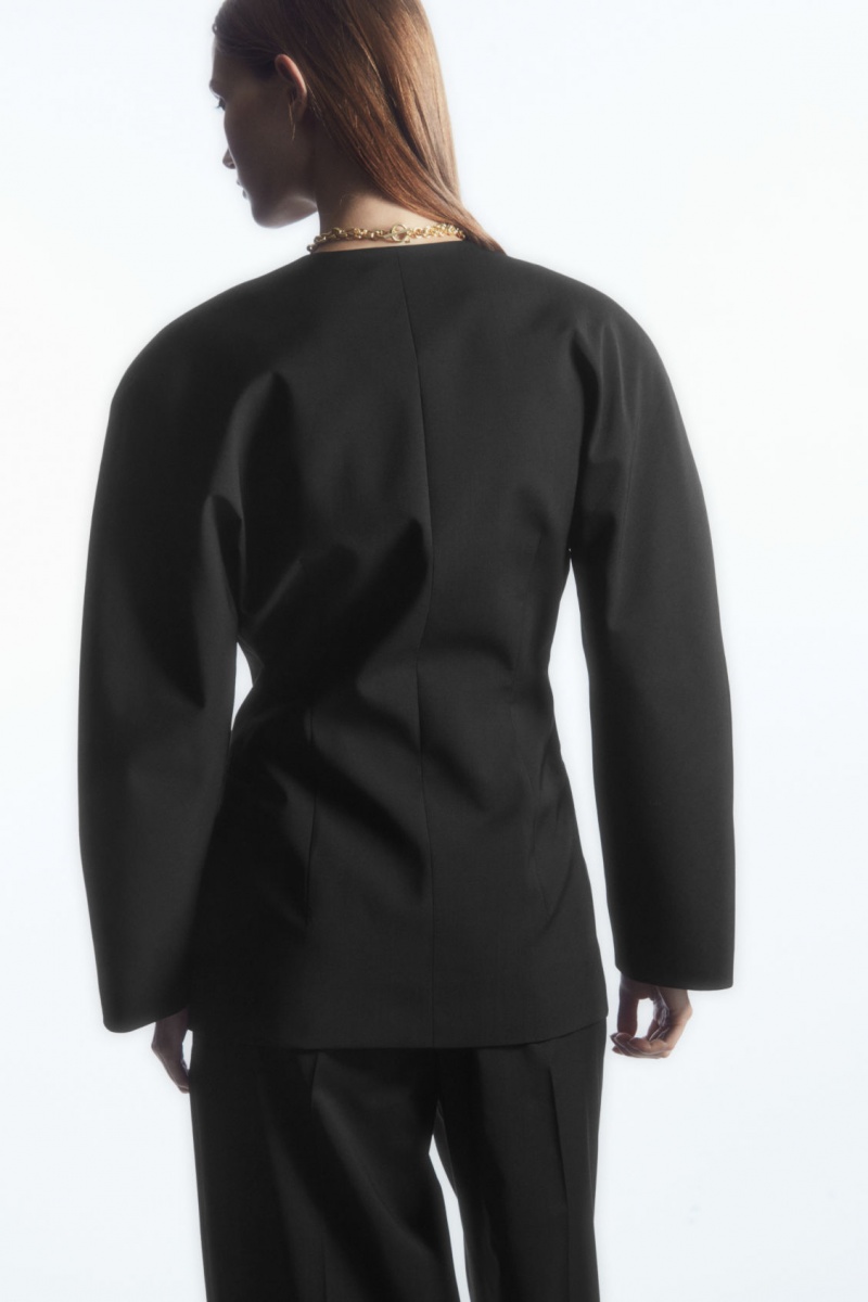 Dámské Blejzr COS Sculpted Collarless Vlna Černé | PFBL-94138