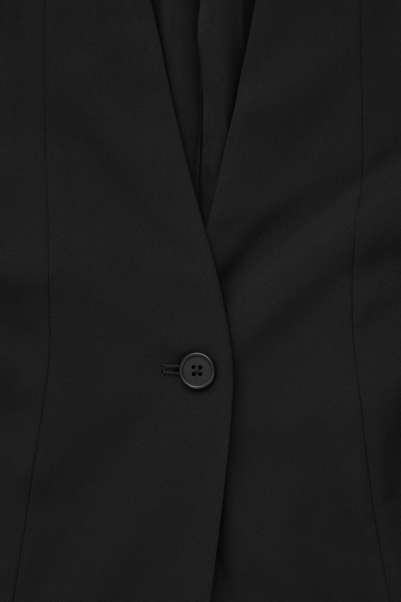 Dámské Blejzr COS The Draped-Pasem Černé | AKIV-45027