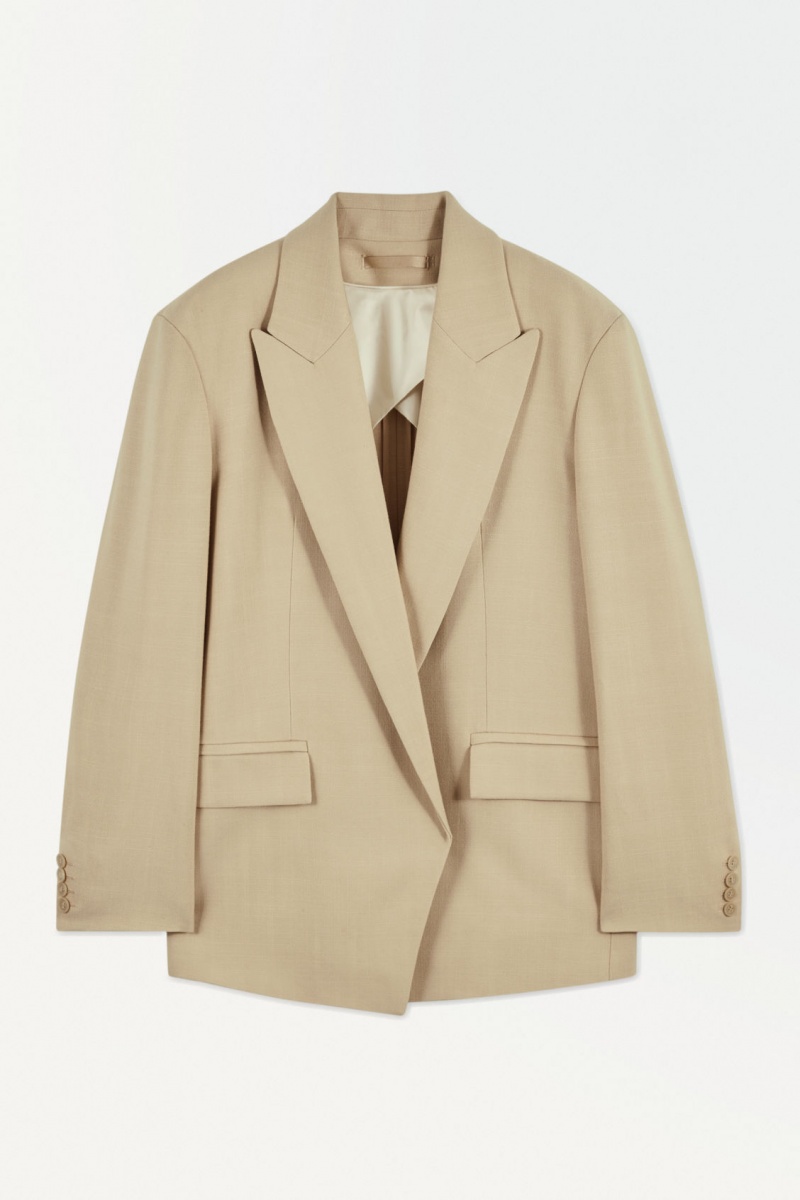 Dámské Blejzr COS The Peak-Lapel Béžový | QXTK-38491
