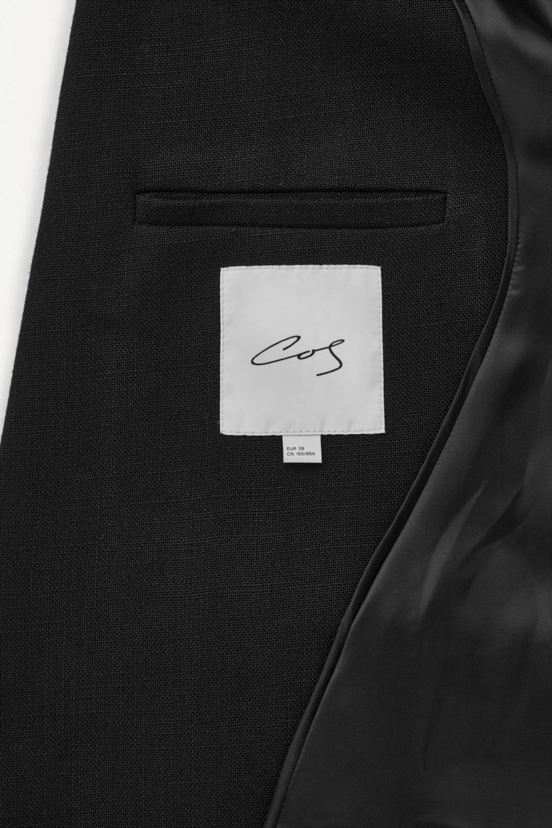 Dámské Blejzr COS The Peak-Lapel Černé | QUKN-60971