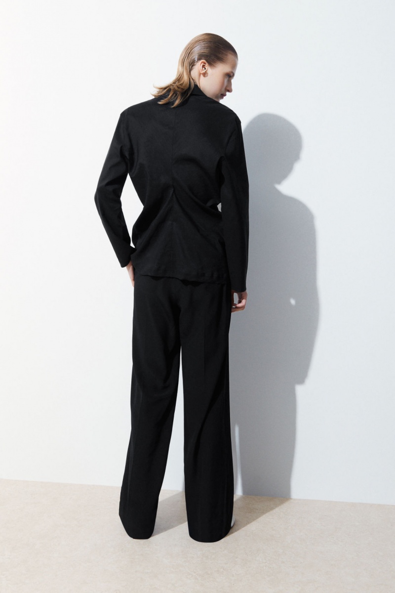 Dámské Blejzr COS The Waisted Linen Černé | BVUE-49823