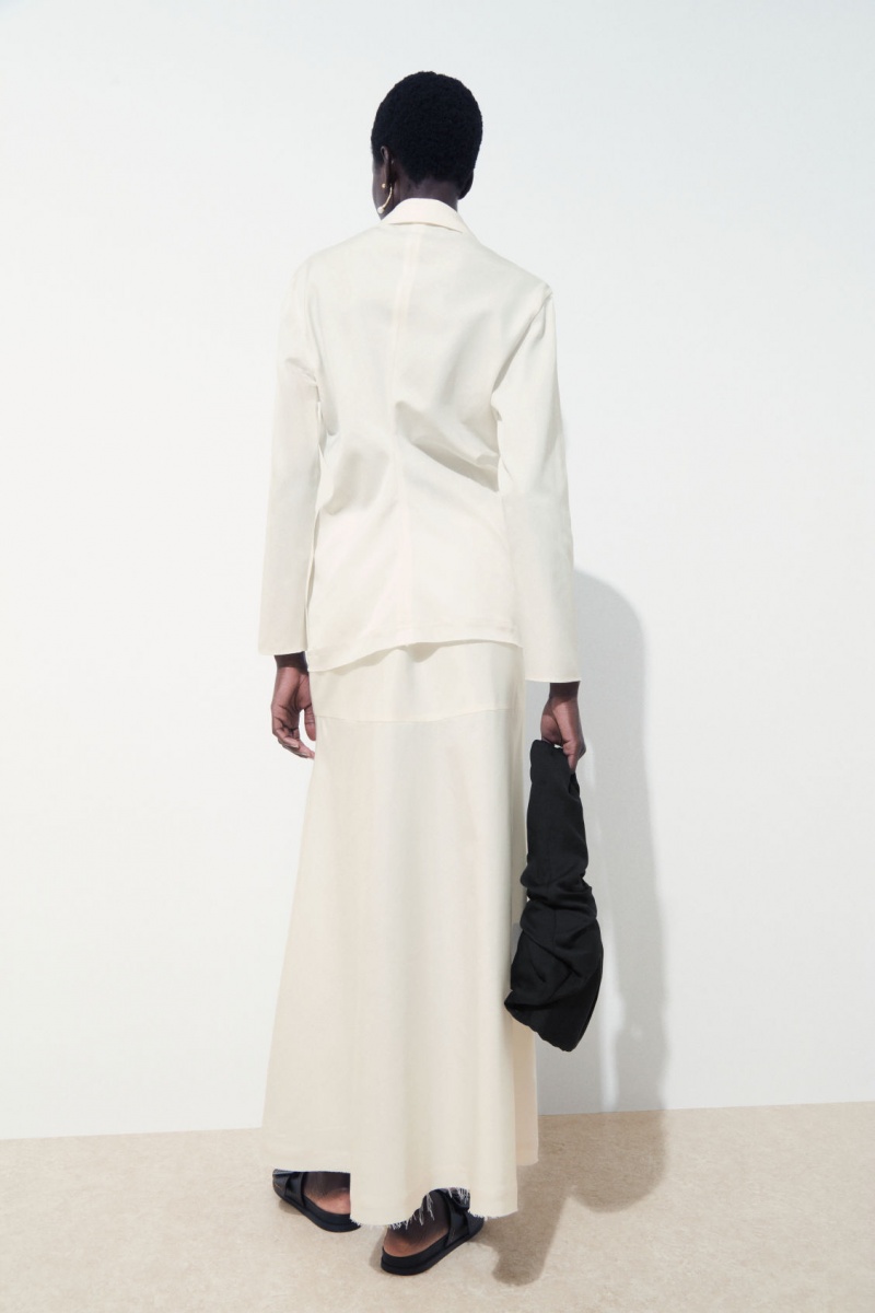 Dámské Blejzr COS The Waisted Silk Bílé | NEOQ-29658