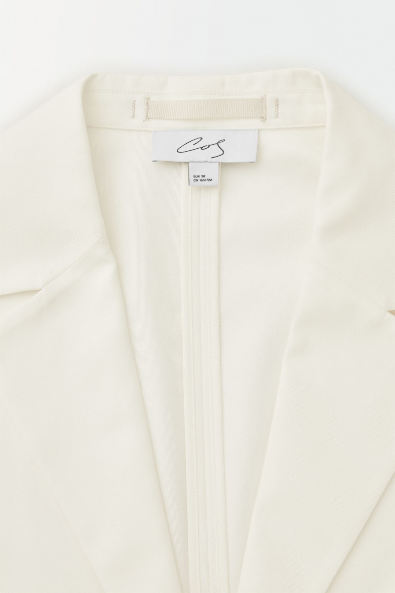 Dámské Blejzr COS The Waisted Silk Bílé | NEOQ-29658