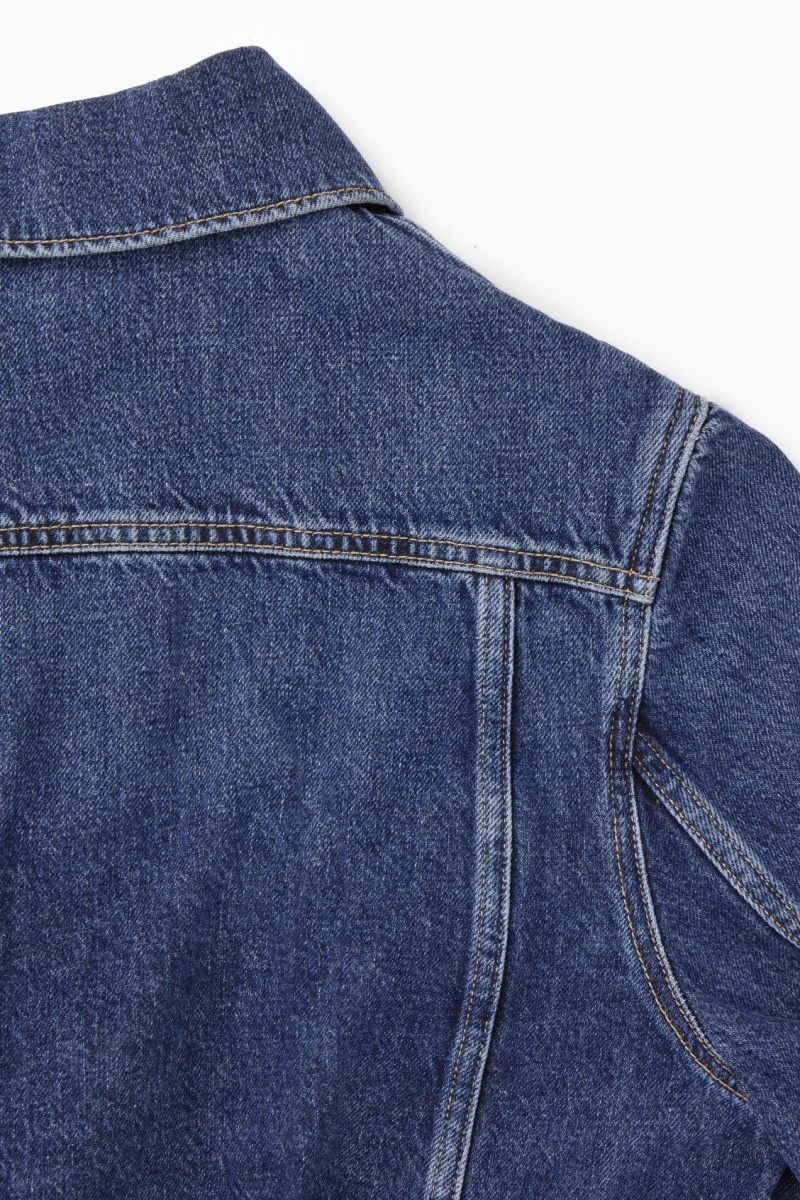 Dámské Bundy COS Cropped Denim Blankyt | RGAK-16479
