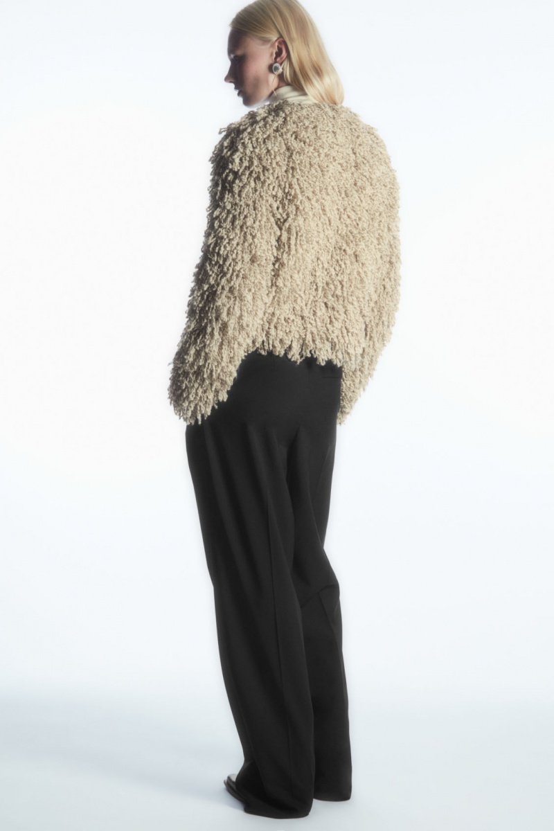 Dámské Bundy COS Loop-Knit Vlna Béžový Bílé | ROTK-51893