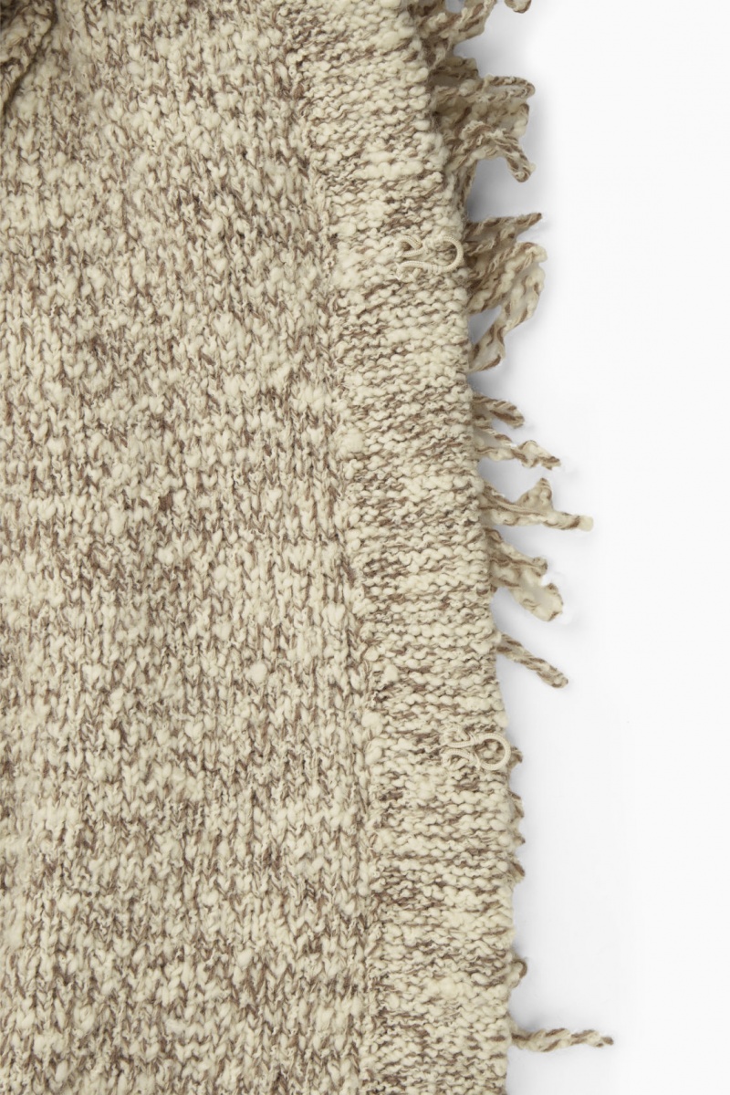Dámské Bundy COS Loop-Knit Vlna Béžový Bílé | ROTK-51893
