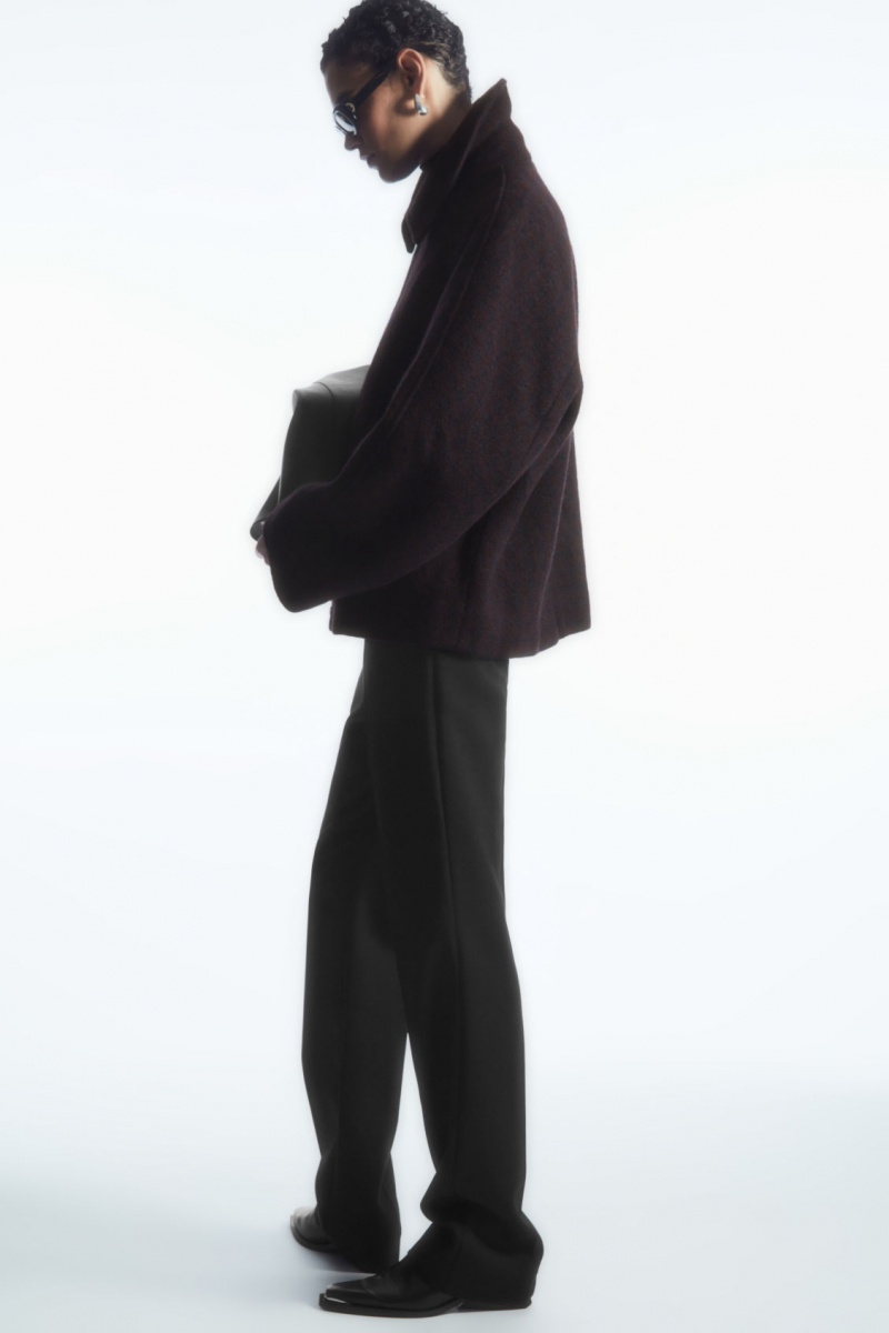 Dámské Bundy COS Oversized Boiled-Vlna Tmavě Blankyt | JXLW-83721