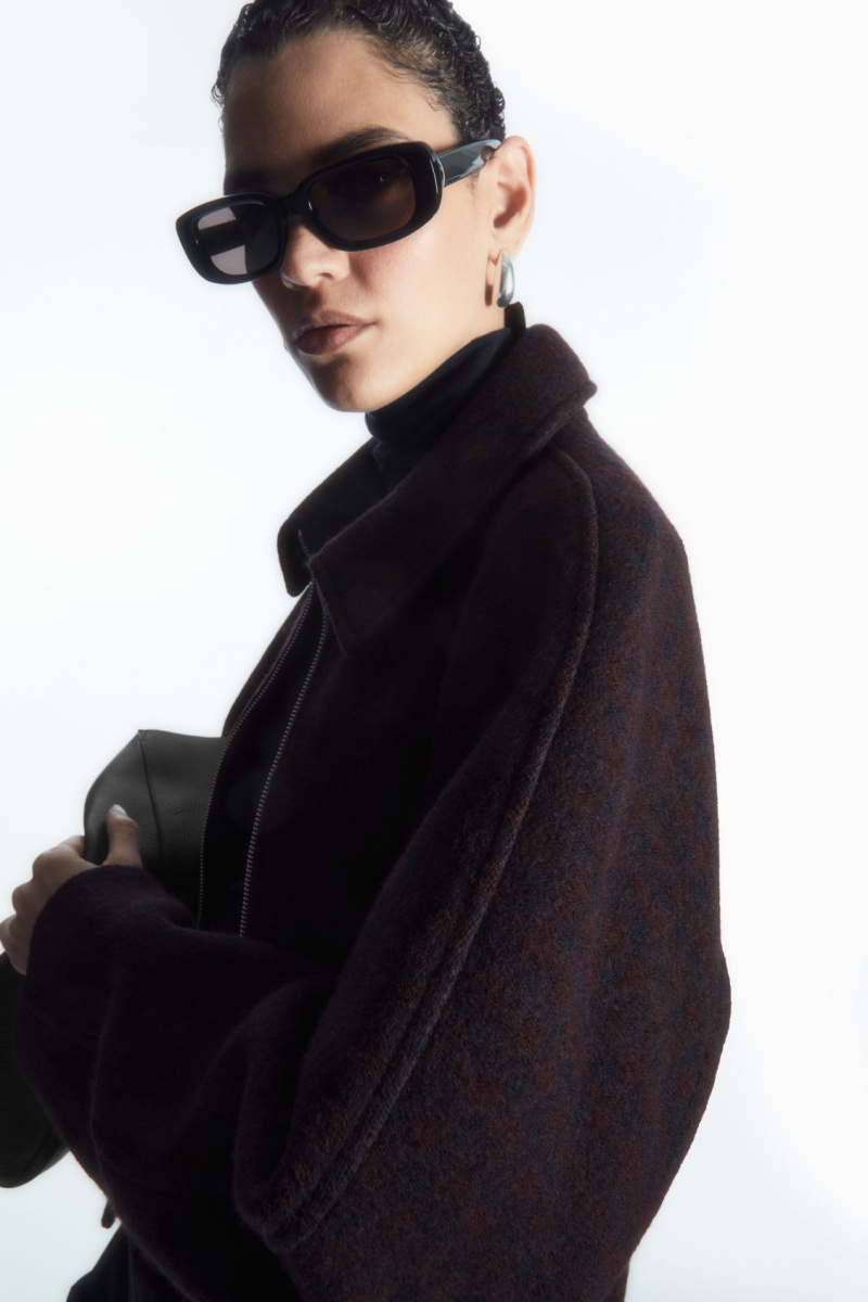 Dámské Bundy COS Oversized Boiled-Vlna Tmavě Blankyt | JXLW-83721