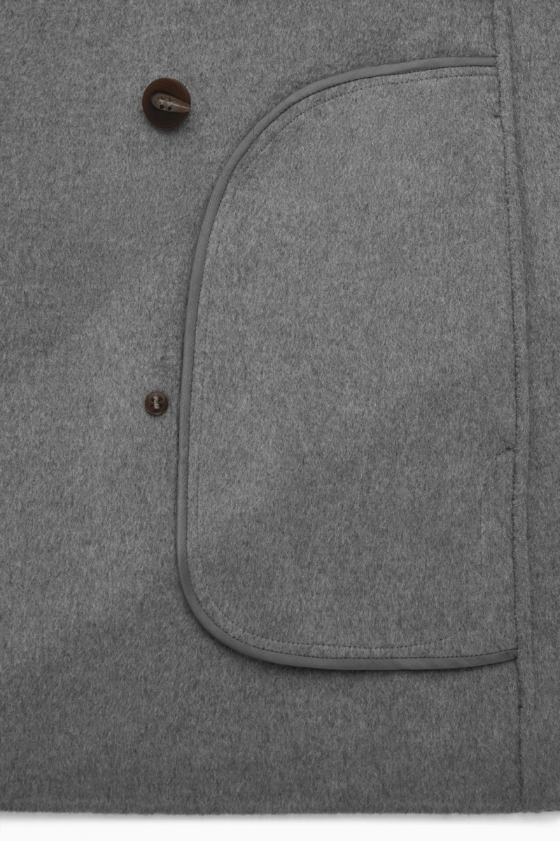 Dámské Bundy COS Oversized Shawl-Collar Vlna Šedé | UACB-51946