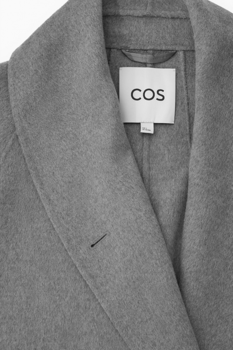 Dámské Bundy COS Oversized Shawl-Collar Vlna Šedé | UACB-51946