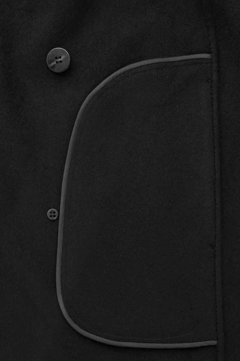 Dámské Bundy COS Oversized Shawl-Collar Vlna Černé | XTAB-45762