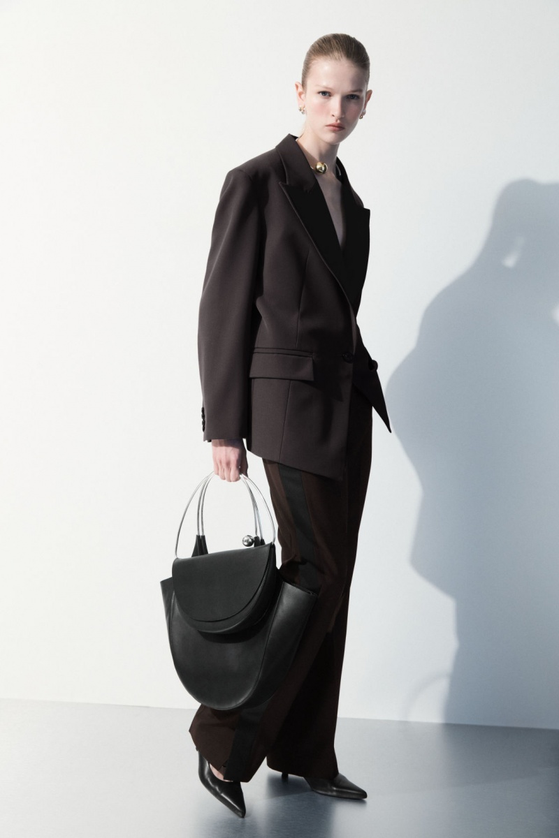 Dámské Bundy COS The Satin-Lapel Tuxedo Tmavě Hnědé | PCLR-34682