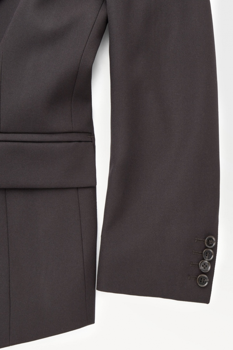 Dámské Bundy COS The Satin-Lapel Tuxedo Tmavě Hnědé | PCLR-34682