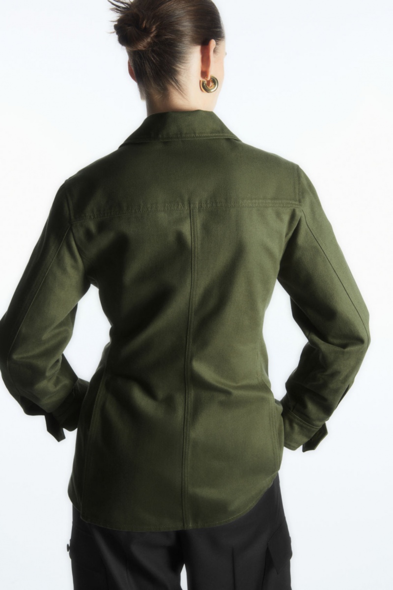 Dámské Bundy COS Twill Utility Hnědožlutý Zelene | BDPU-93580