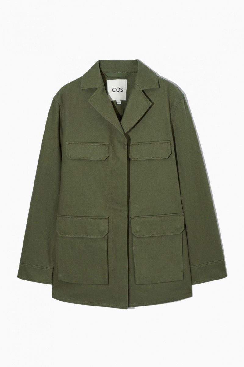 Dámské Bundy COS Twill Utility Hnědožlutý Zelene | BDPU-93580