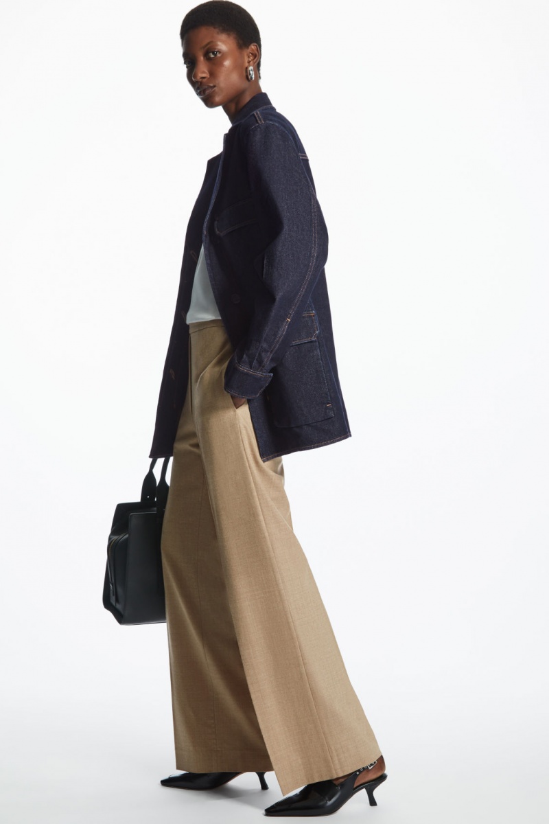 Dámské Bundy COS Utility-Style Denim Indigo | APJH-01872