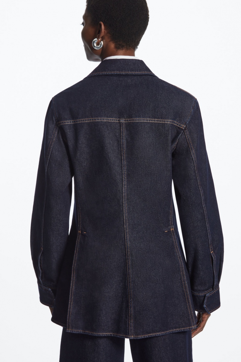 Dámské Bundy COS Utility-Style Denim Indigo | APJH-01872