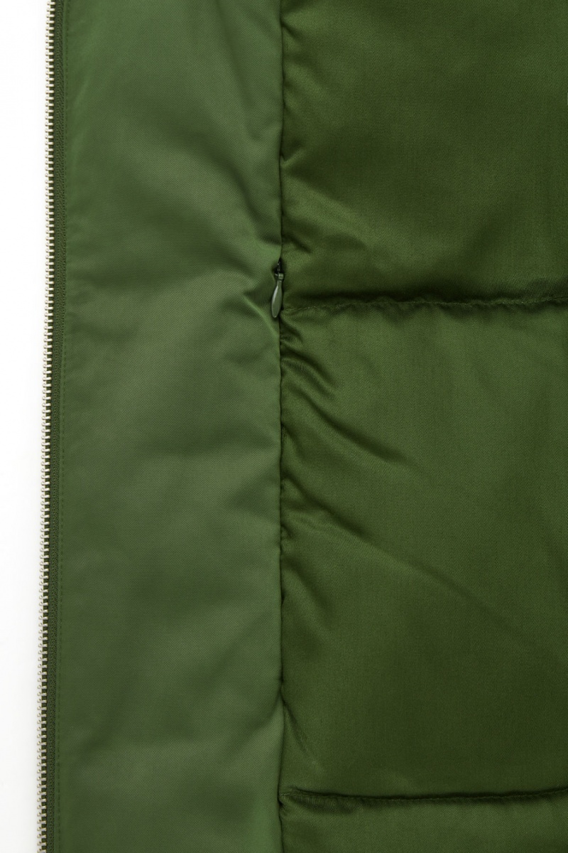 Dámské Bundy COS Žebrovaný-Collar Puffer Tmavě Zelene | TQNI-72805