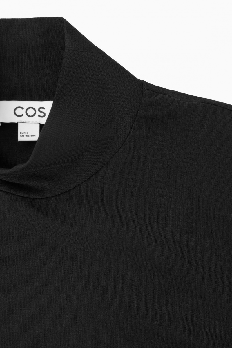 Dámské Crop Top COS Power-Shoulder Cropped Černé | JVUR-09543