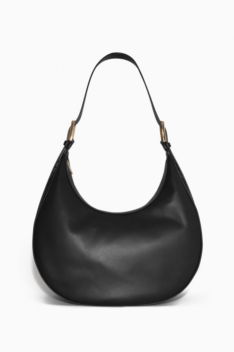 Dámské Crossbody Kabelka COS Crescent Læder Černé | ZIFD-89126
