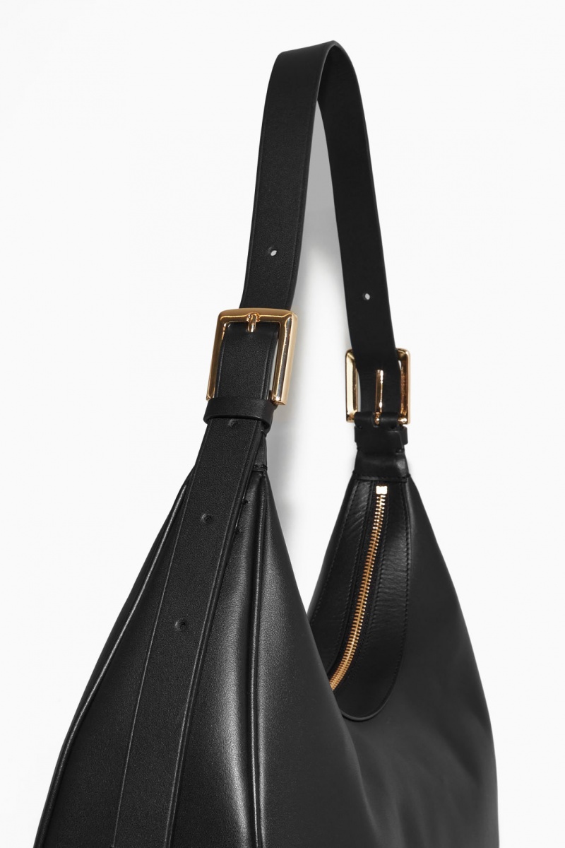 Dámské Crossbody Kabelka COS Crescent Læder Černé | KTSB-73496
