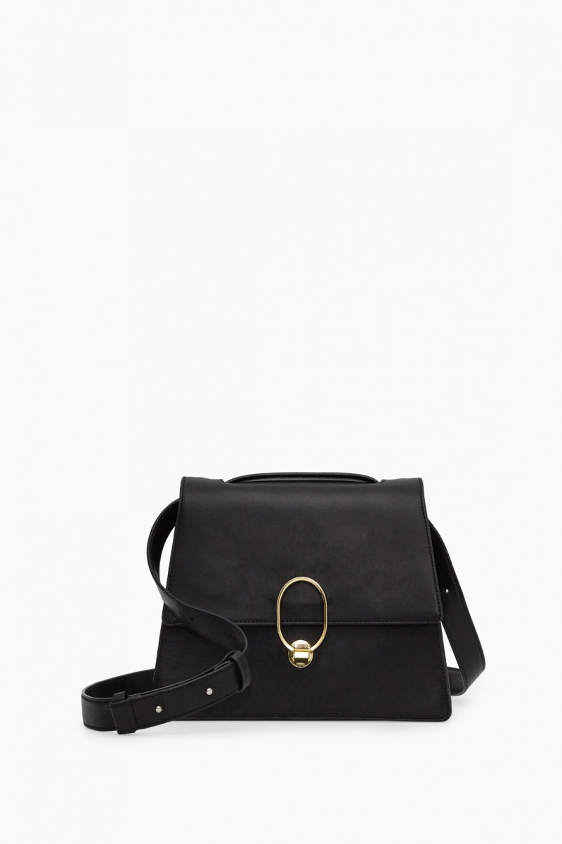 Dámské Crossbody Kabelka COS Mini Clasp Crossbody Læder Černé | DNZE-56498