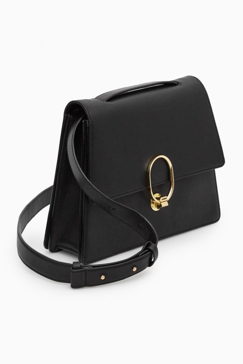 Dámské Crossbody Kabelka COS Mini Clasp Crossbody Læder Černé | DNZE-56498