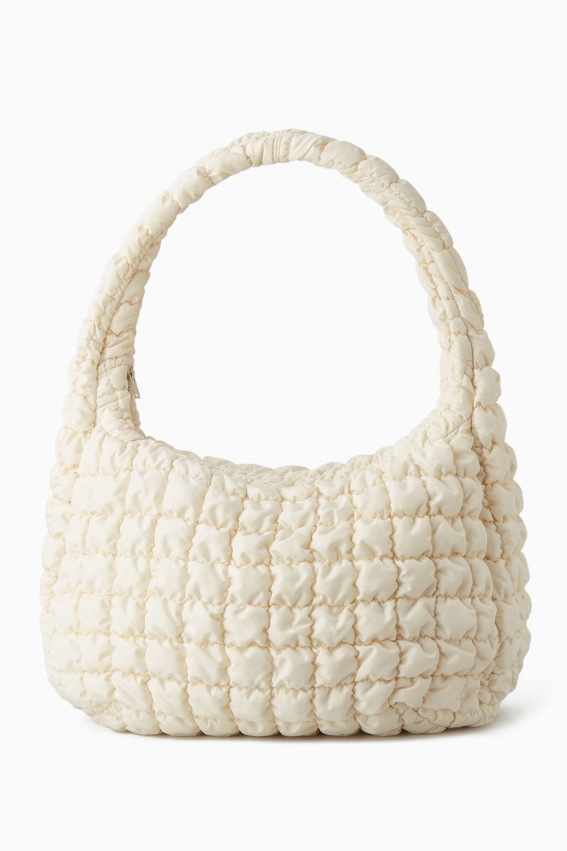 Dámské Crossbody Kabelka COS Oversized Prošívaný Bílé | QMLK-05748
