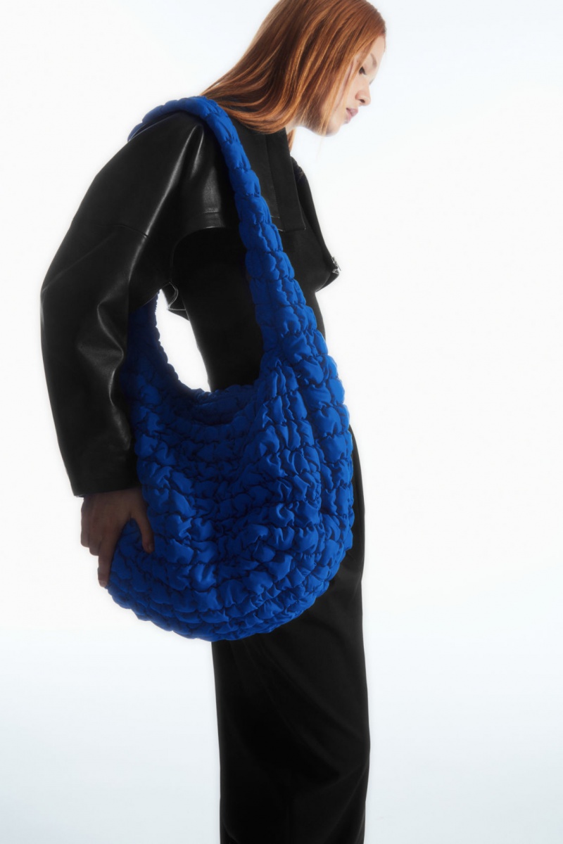 Dámské Crossbody Kabelka COS Oversized Prošívaný Blankyt | GKSR-28603