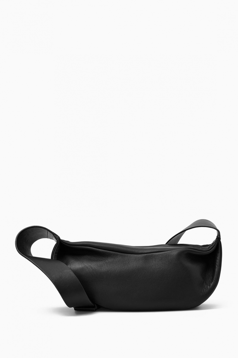 Dámské Crossbody Kabelka COS Swing Crossbody Læder Černé | XIUM-71406