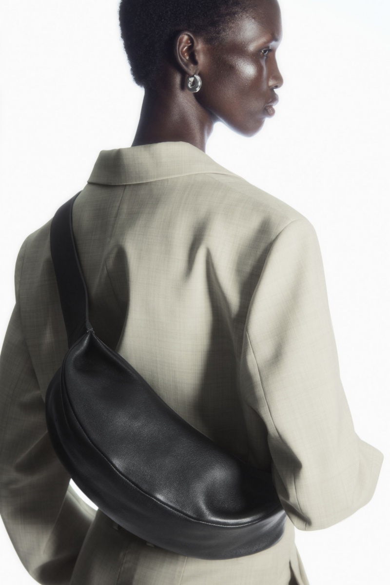 Dámské Crossbody Kabelka COS Swing Crossbody Læder Černé | XIUM-71406