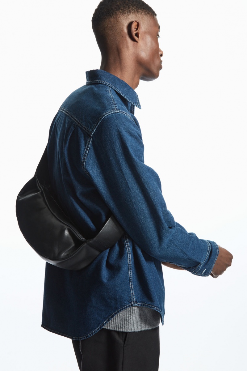 Dámské Crossbody Kabelka COS Swing Crossbody Læder Černé | CNRH-39526