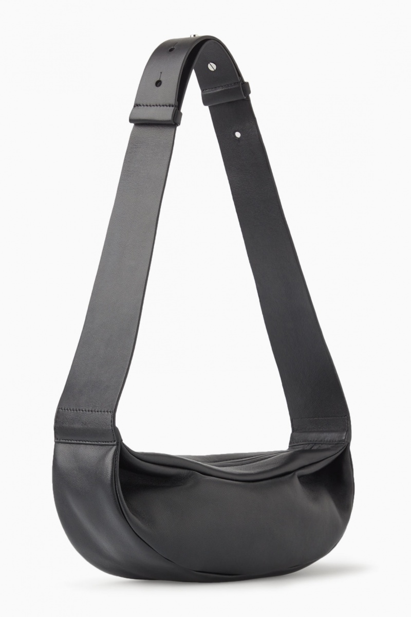 Dámské Crossbody Kabelka COS Swing Crossbody Læder Černé | CNRH-39526