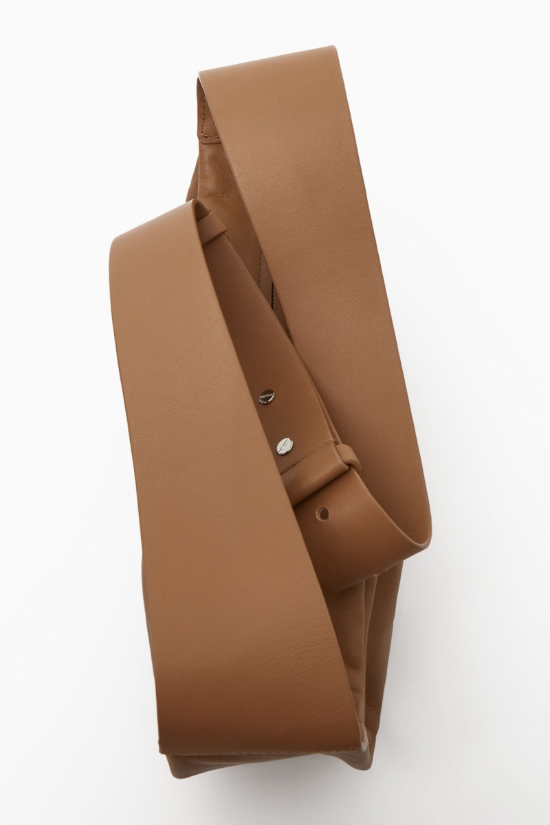 Dámské Crossbody Kabelka COS Swing Crossbody Læder Béžový | ITYO-23019
