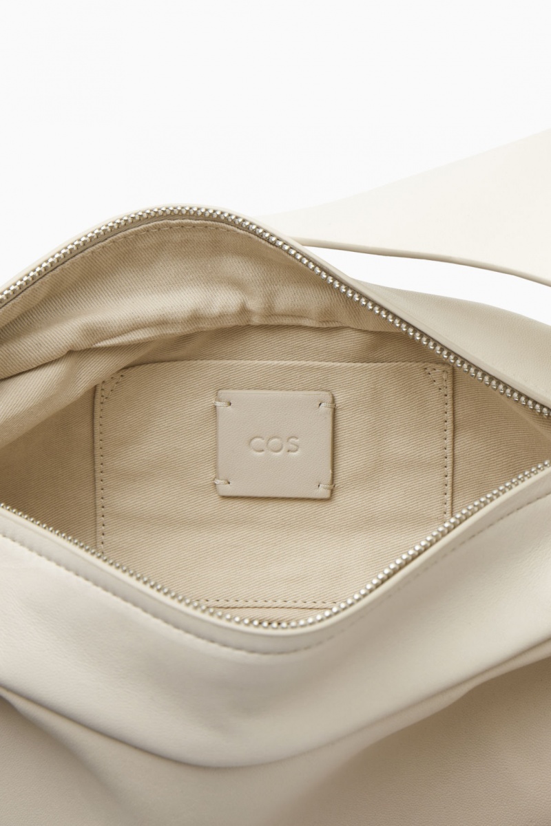 Dámské Crossbody Kabelka COS Swing Crossbody Læder Krém | QJTO-80957