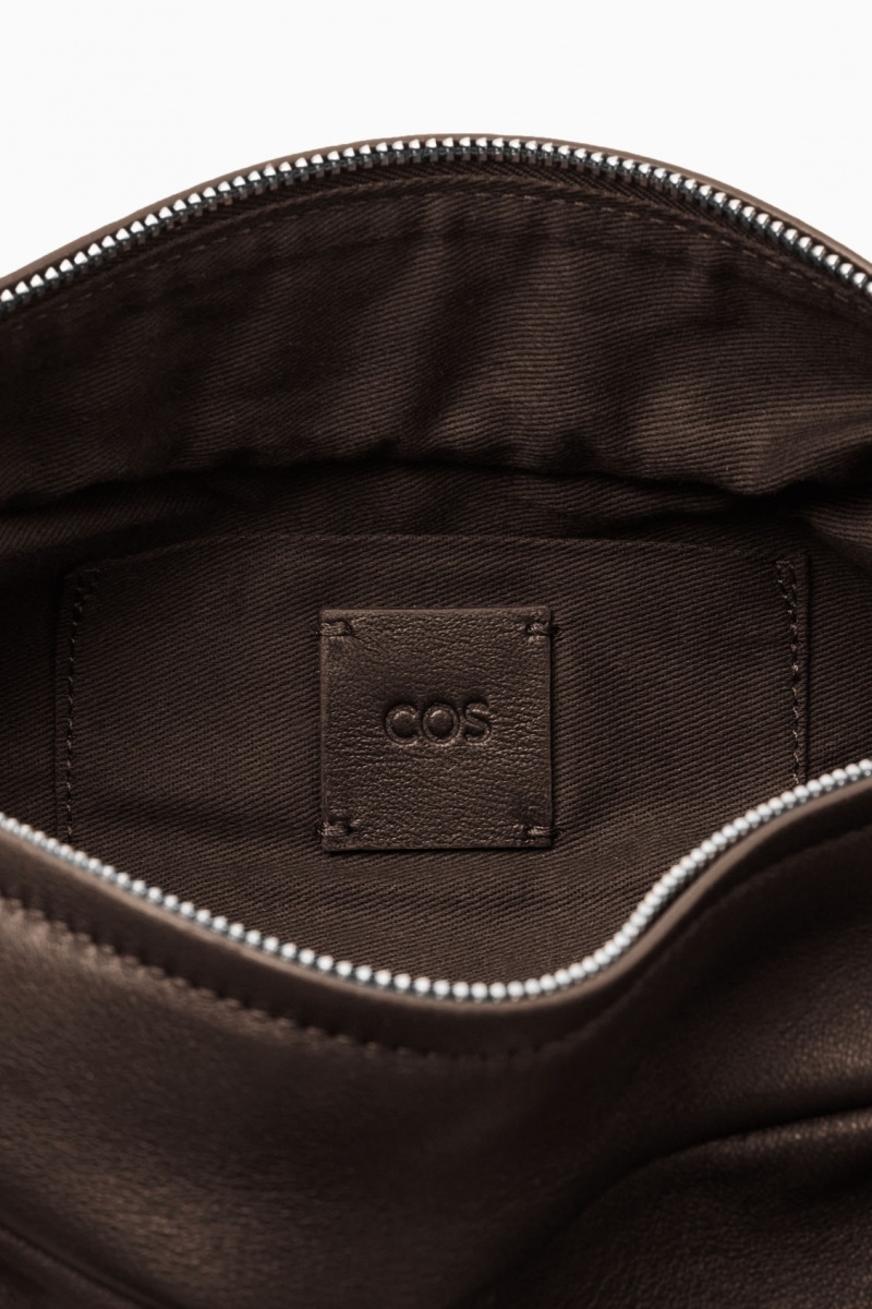 Dámské Crossbody Kabelka COS Swing Crossbody Læder Tmavě Hnědé | EILN-09625