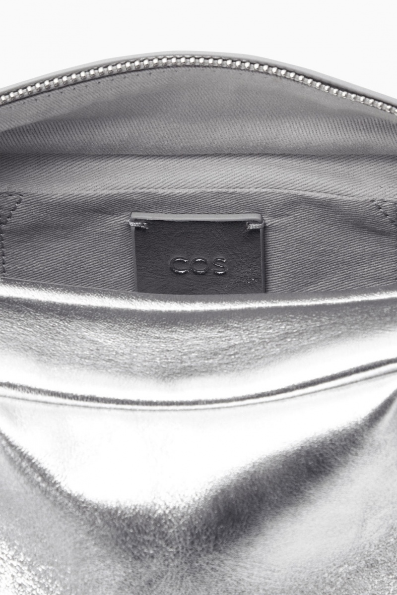 Dámské Crossbody Kabelka COS Swing Crossbody Læder Stříbrné | QYDG-46527