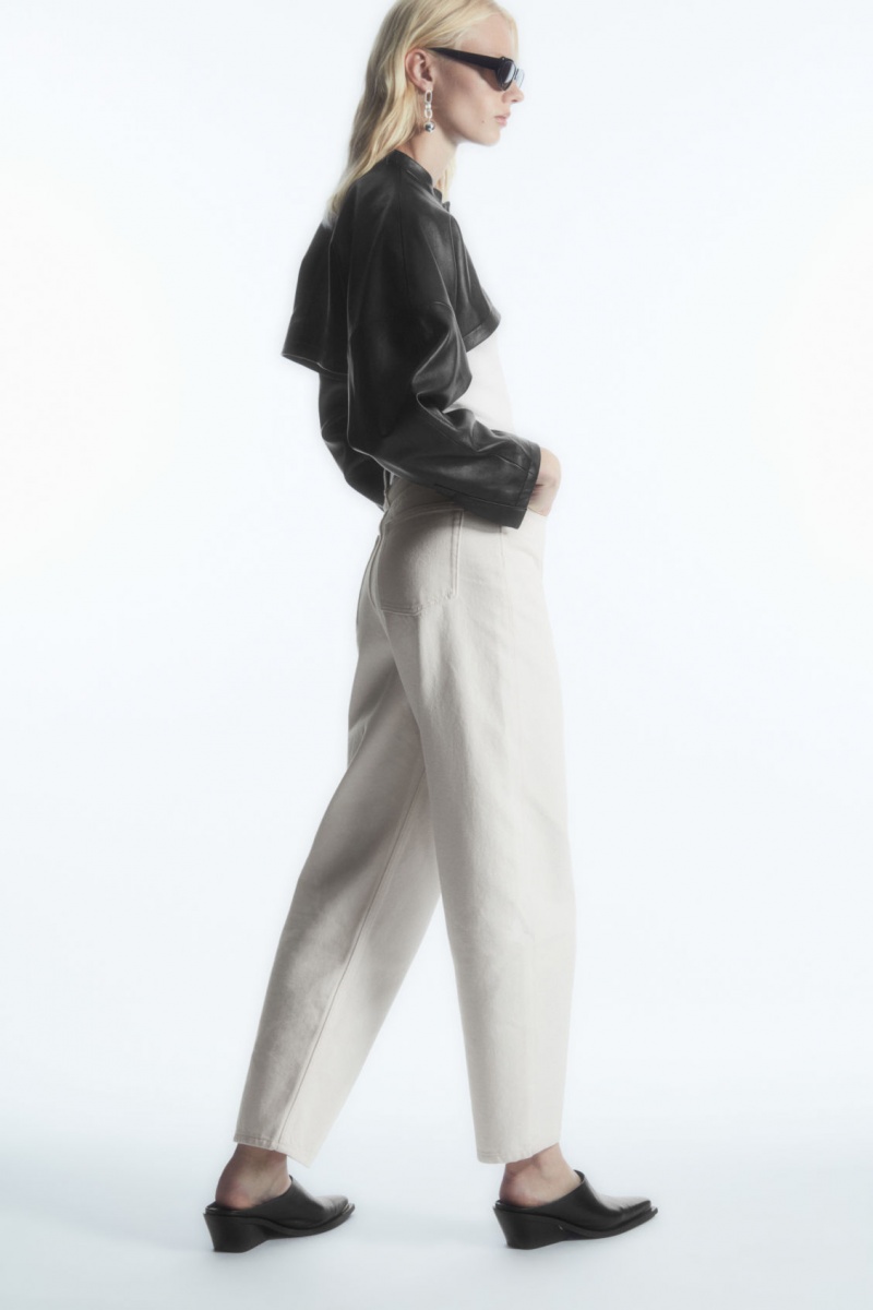 Dámské Džíny COS Arch Tapered Bílé | KAHF-61574