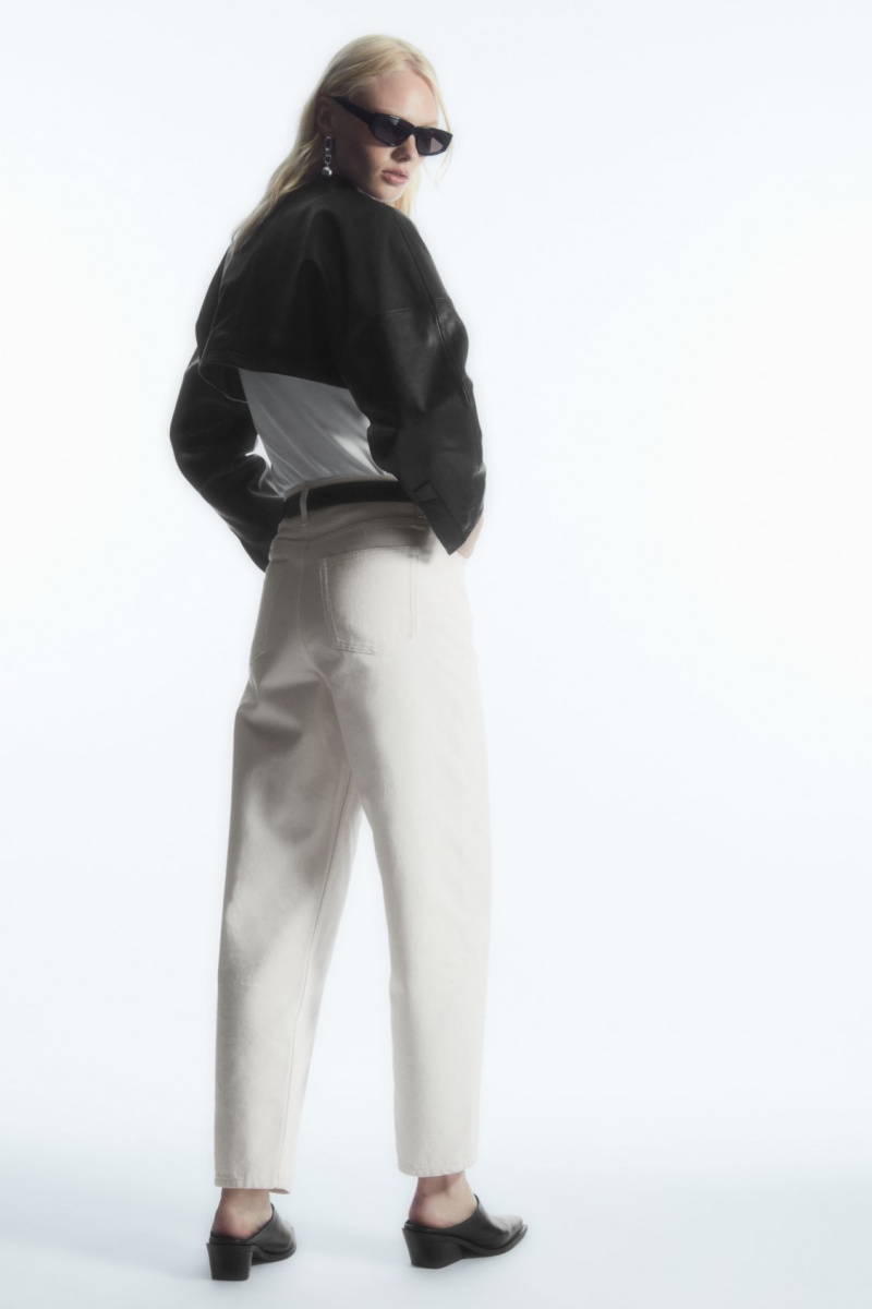 Dámské Džíny COS Arch Tapered Bílé | KAHF-61574