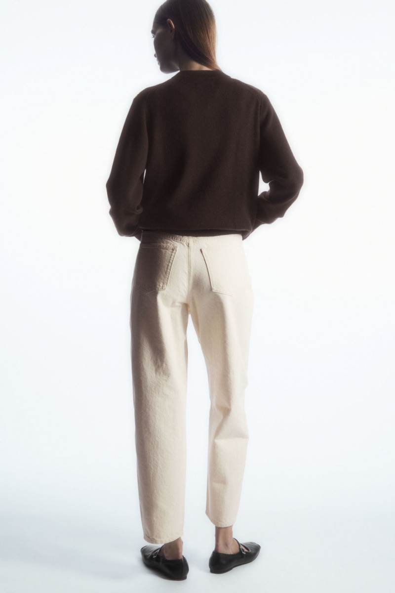 Dámské Džíny COS Arch Tapered Bílé | WAUP-75498
