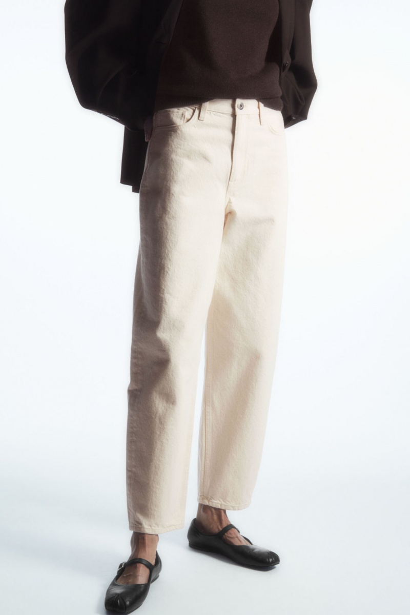 Dámské Džíny COS Arch Tapered Bílé | WAUP-75498