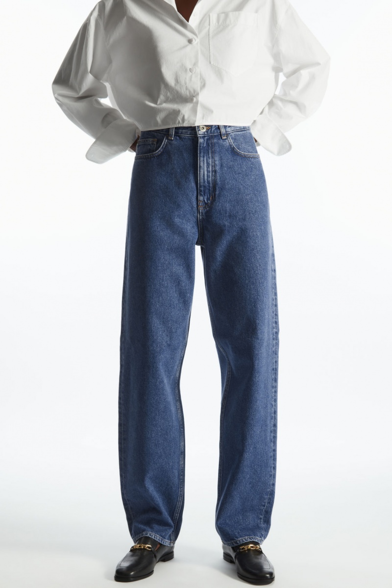 Dámské Džíny COS Arch Tapered Indigo Blankyt | FSCD-35124
