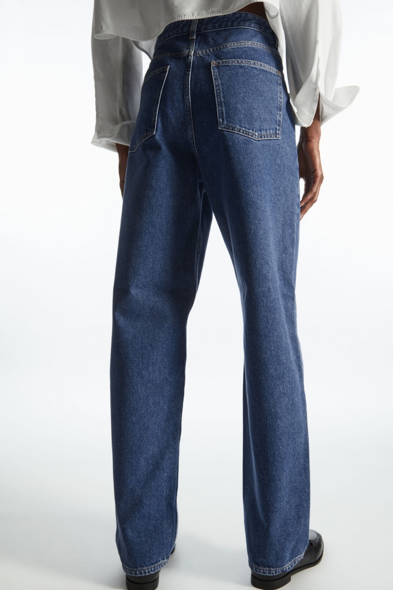 Dámské Džíny COS Arch Tapered Indigo Blankyt | FSCD-35124